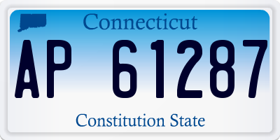 CT license plate AP61287