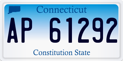 CT license plate AP61292