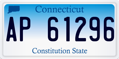 CT license plate AP61296