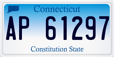 CT license plate AP61297