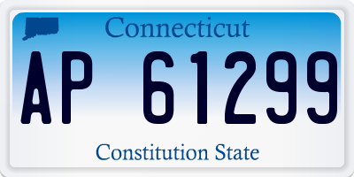 CT license plate AP61299