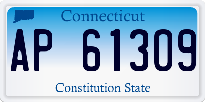 CT license plate AP61309