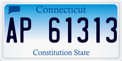 CT license plate AP61313