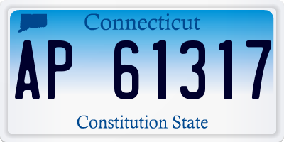 CT license plate AP61317