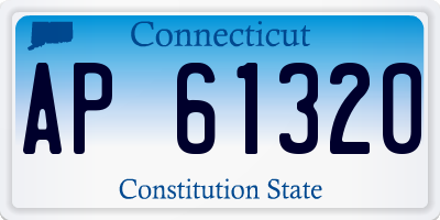 CT license plate AP61320
