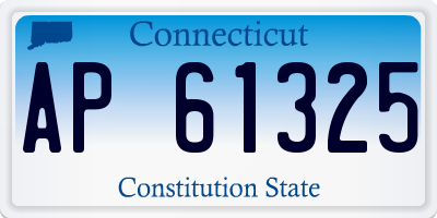 CT license plate AP61325
