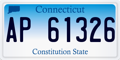 CT license plate AP61326