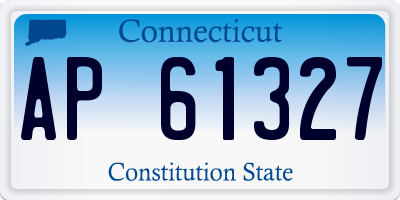 CT license plate AP61327