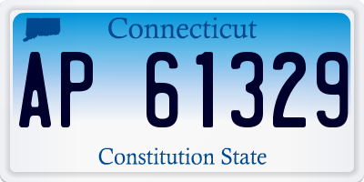 CT license plate AP61329