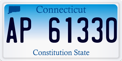 CT license plate AP61330