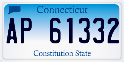 CT license plate AP61332