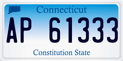 CT license plate AP61333