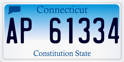 CT license plate AP61334