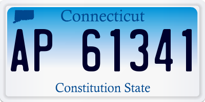 CT license plate AP61341