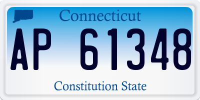 CT license plate AP61348