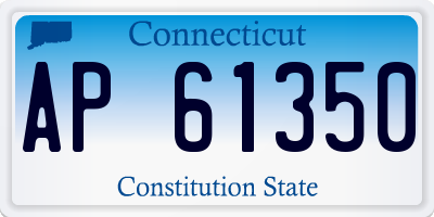 CT license plate AP61350
