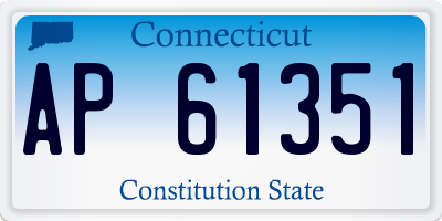 CT license plate AP61351