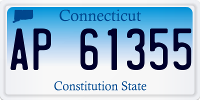 CT license plate AP61355