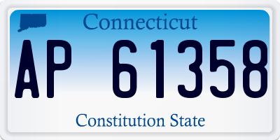CT license plate AP61358