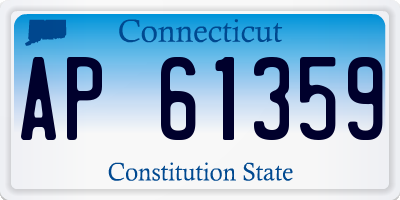 CT license plate AP61359