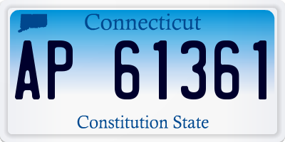 CT license plate AP61361