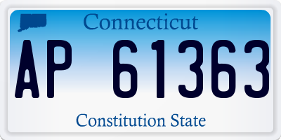 CT license plate AP61363