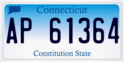 CT license plate AP61364