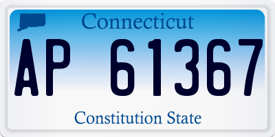 CT license plate AP61367
