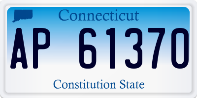CT license plate AP61370