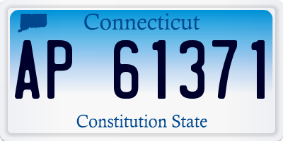 CT license plate AP61371
