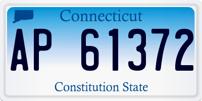 CT license plate AP61372