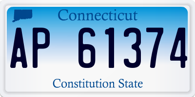 CT license plate AP61374