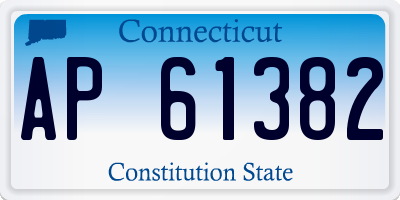 CT license plate AP61382