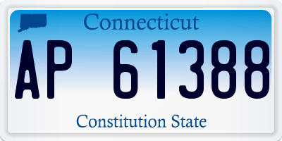 CT license plate AP61388