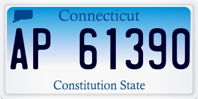 CT license plate AP61390