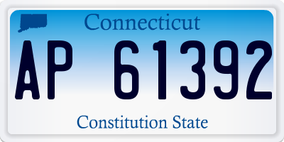CT license plate AP61392