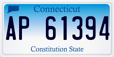 CT license plate AP61394