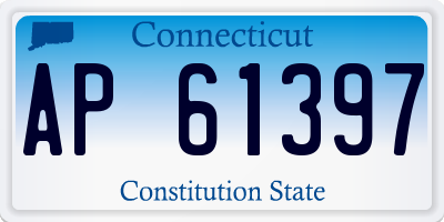 CT license plate AP61397