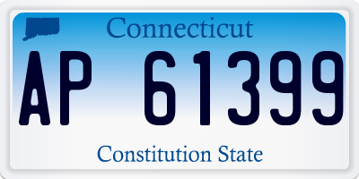 CT license plate AP61399