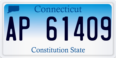 CT license plate AP61409