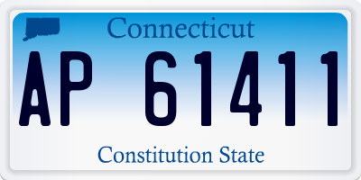CT license plate AP61411
