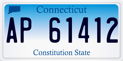 CT license plate AP61412