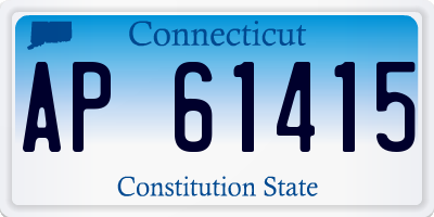 CT license plate AP61415