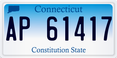CT license plate AP61417