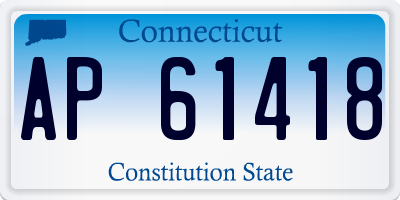 CT license plate AP61418