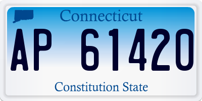 CT license plate AP61420