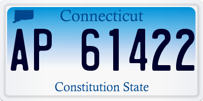 CT license plate AP61422