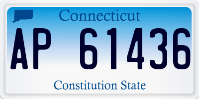 CT license plate AP61436
