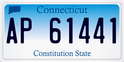 CT license plate AP61441