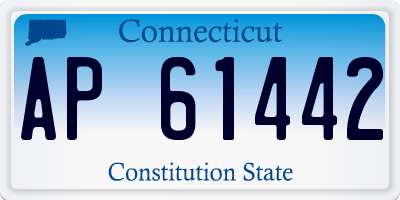 CT license plate AP61442